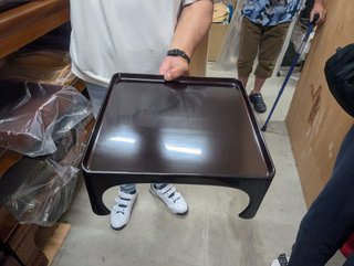 朱塗り 漆塗り 角膳 座卓 和風 小テーブル 黒朱 脚付き盆